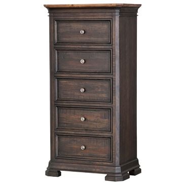 Napa Furniture Design Grand Louie 5-Drawer Lingerie Chest in Ebony and Wheat, , large
