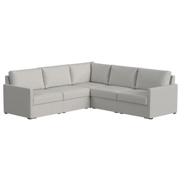 Flexsteel Flex 5-Piece Stationary L-Shaped Sectional in Frost, , large