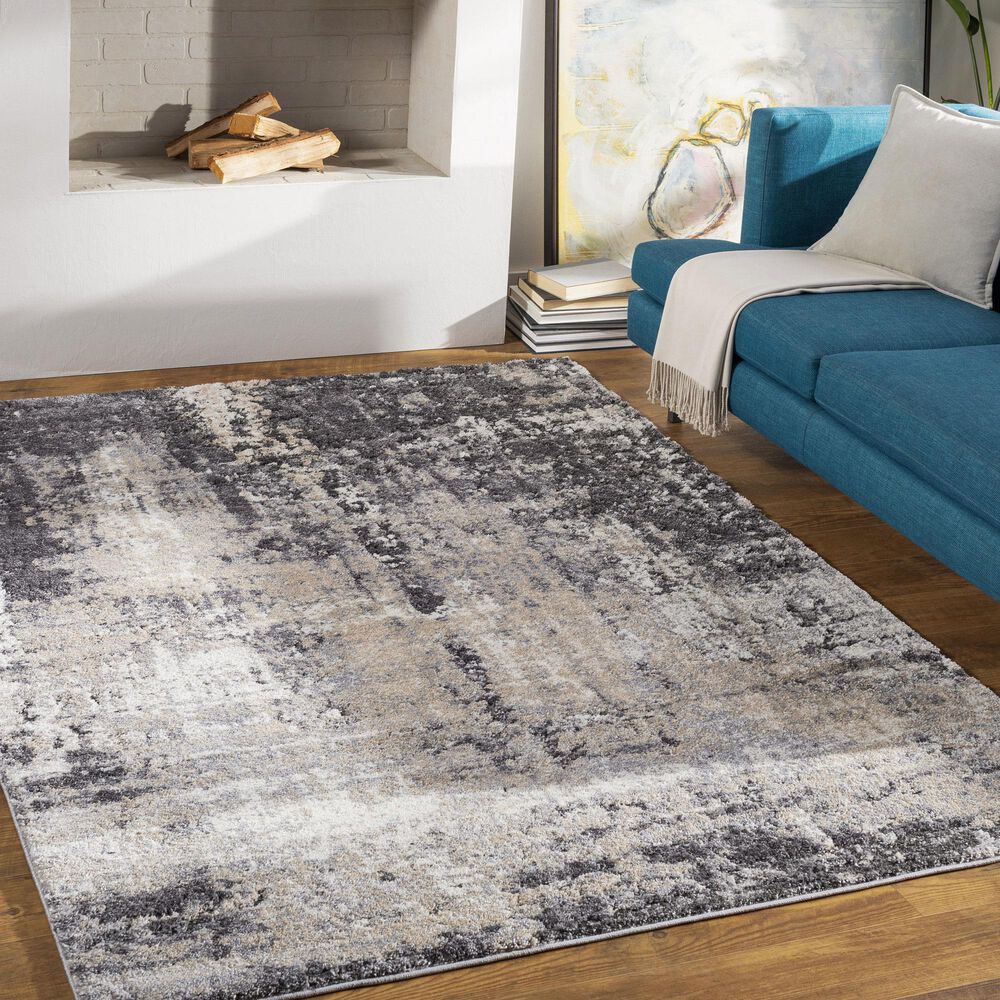 Surya Tuscany TUS-2312 12&#39; x 15&#39; Gray, Charcoal, Black and Ivory Area Rug, , large