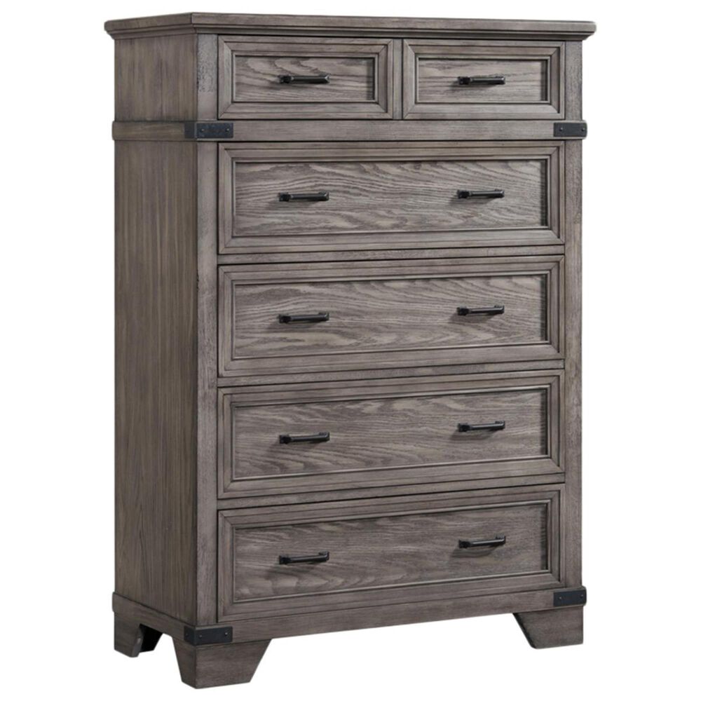 Hawthorne Furniture Forge 6 Drawer Standard Chest in Pewter, , large