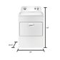 Whirlpool 7 Cu Ft Front Load Gas Dryer in White, , large