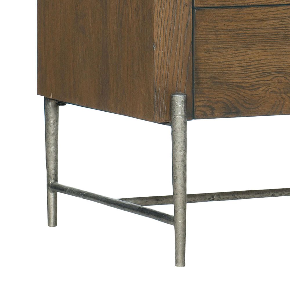 Hooker Furniture Chapman 3-Drawer Nightstand in Warm Brown and Pewter, , large