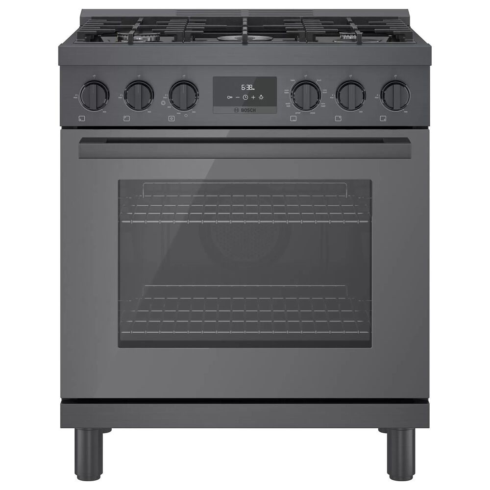 Bosch 30" Freestanding Dual Fuel Range in Black Stainless Steel, , large