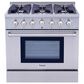 Thor Kitchen 36" Freestanding Professional Gas Range in Stainless Steel, , large