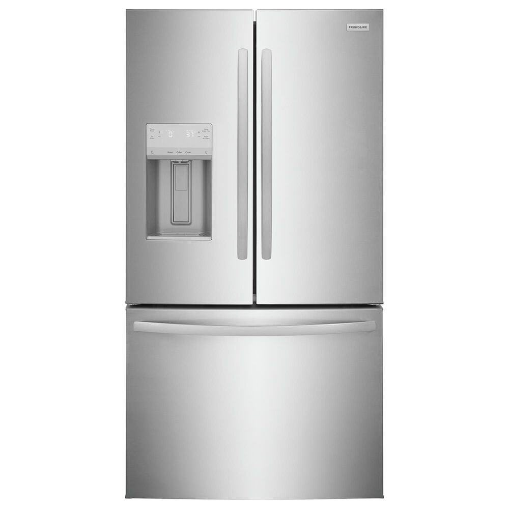 FRIGIDAIRE 4 PC Kitchen Package with 27.8 Cu. Ft. Freestanding French Door Refrigerator, 30&quot; Freestanding Electric Range, 1.8 Cu. Ft. OTR Microwave, and 24&quot; Built-In Dishwasher with DishSense and MaxDry, , large