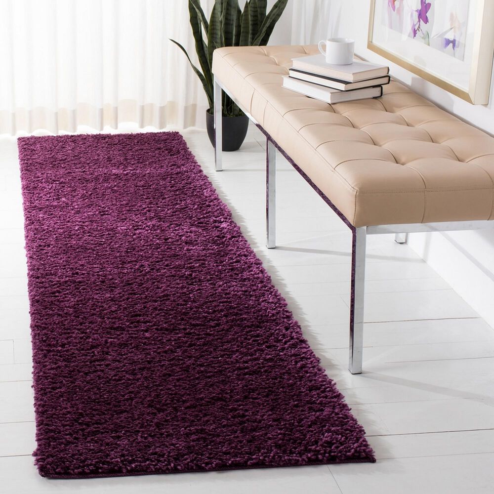 Safavieh August Shag 2&#39;3&quot; x 12&#39; Purple Runner, , large