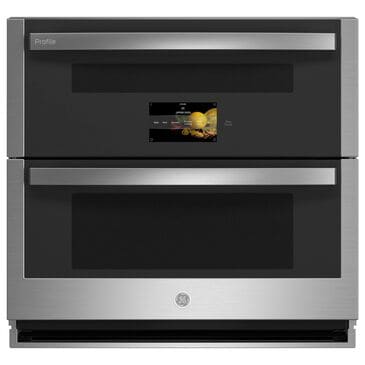 GE Profile 30" Smart Built-In Twin Flex Convection Wall Oven in Stainless Steel, , large