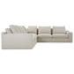Rowe Furniture Caspian 4-Piece Stationary L-Shaped Sectional in Gray, , large
