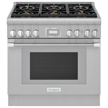 Thermador 36" Professional Harmony Standard Depth Gas Range with 6 Burners in Stainless Steel, , large
