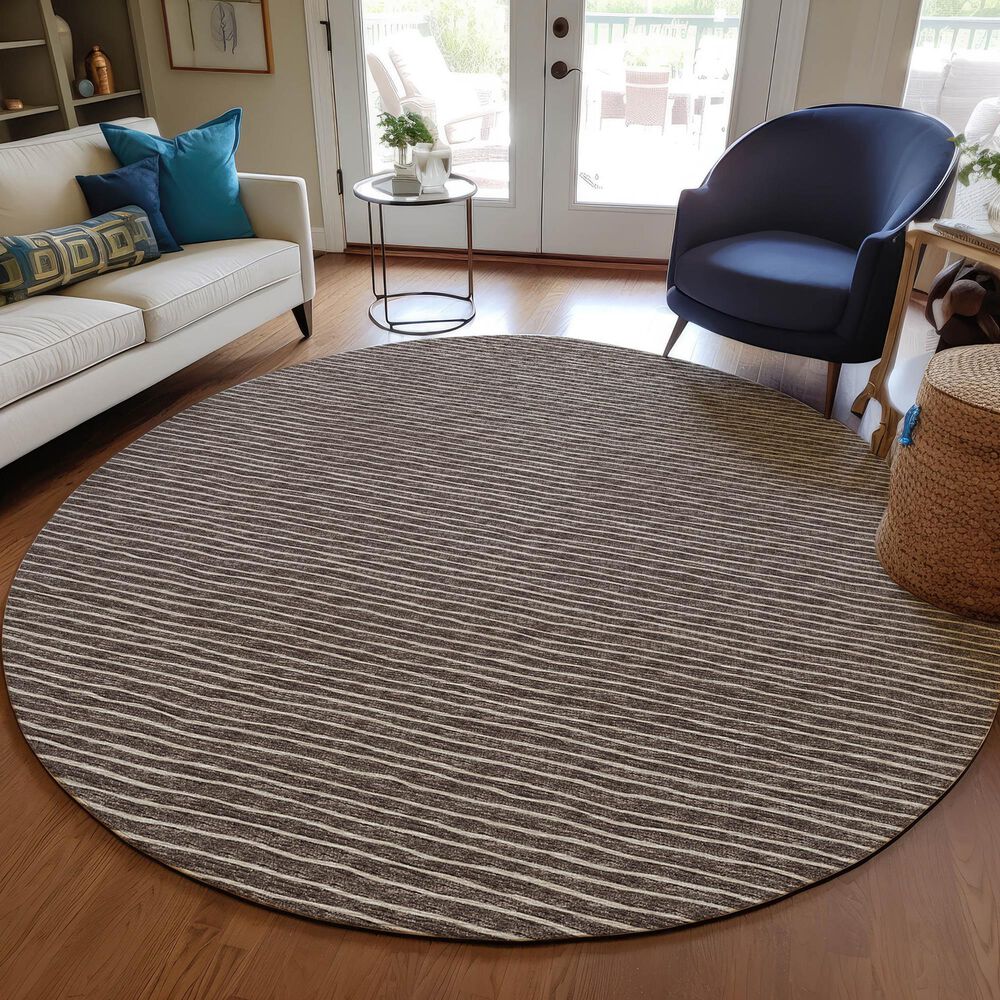Dalyn Rug Company Laidley 10&#39; Round Chocolate Indoor/Outdoor Area Rug, , large