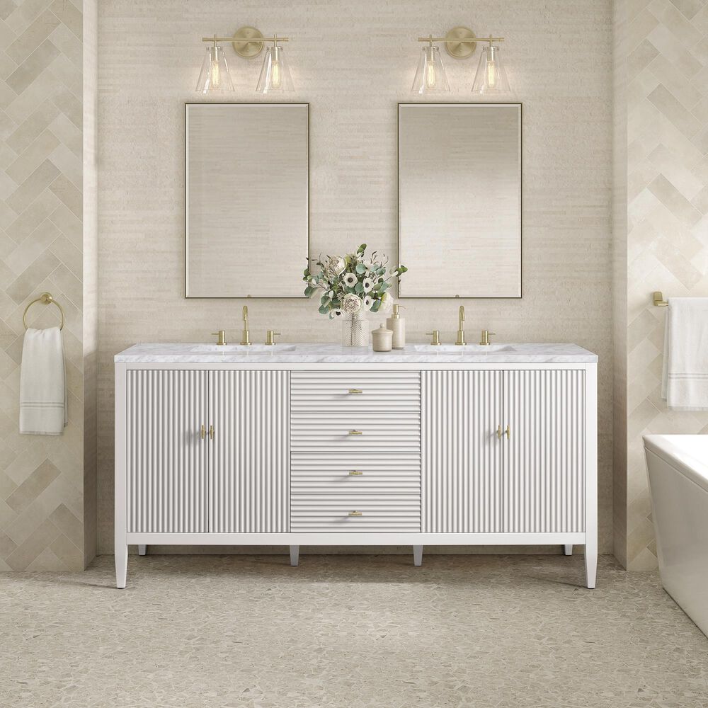 James Martin Myrrin 72&quot; Vanity in Bright White, , large