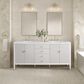 James Martin Myrrin 72" Vanity in Bright White, , large