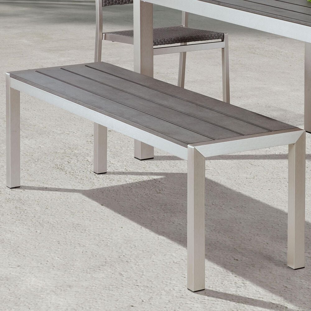 Zuo Modern Metropolitan Bench in Silver/Gray, , large