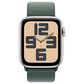 Apple Watch SE GPS + Cellular 44mm Starlight Aluminum Case with Lake Green Sport Loop (Pre-Order), , large