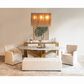 Home Trends & Design Malibu Oval Dining Table in Antique Gold and Sawar White - Table Only, , large