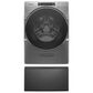 Whirlpool 5 Cu. Ft. Front Load Washer with 15.5" Laundry Pedestal in Chrome Shadow, , large