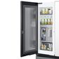 Samsung Bespoke 30 Cu. Ft. 3-Door French Door Refrigerator - White Glass Top Family Hub Panels and Matte Gray Glass Bottom Panel Included, , large