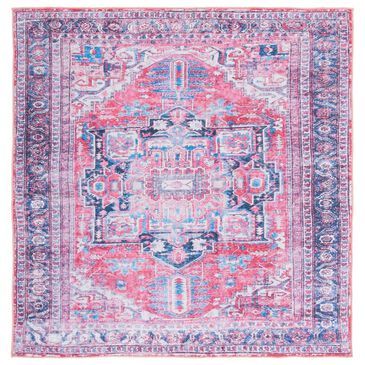 Safavieh Serapi  6"7" Square Navy and Red Area Rug, , large