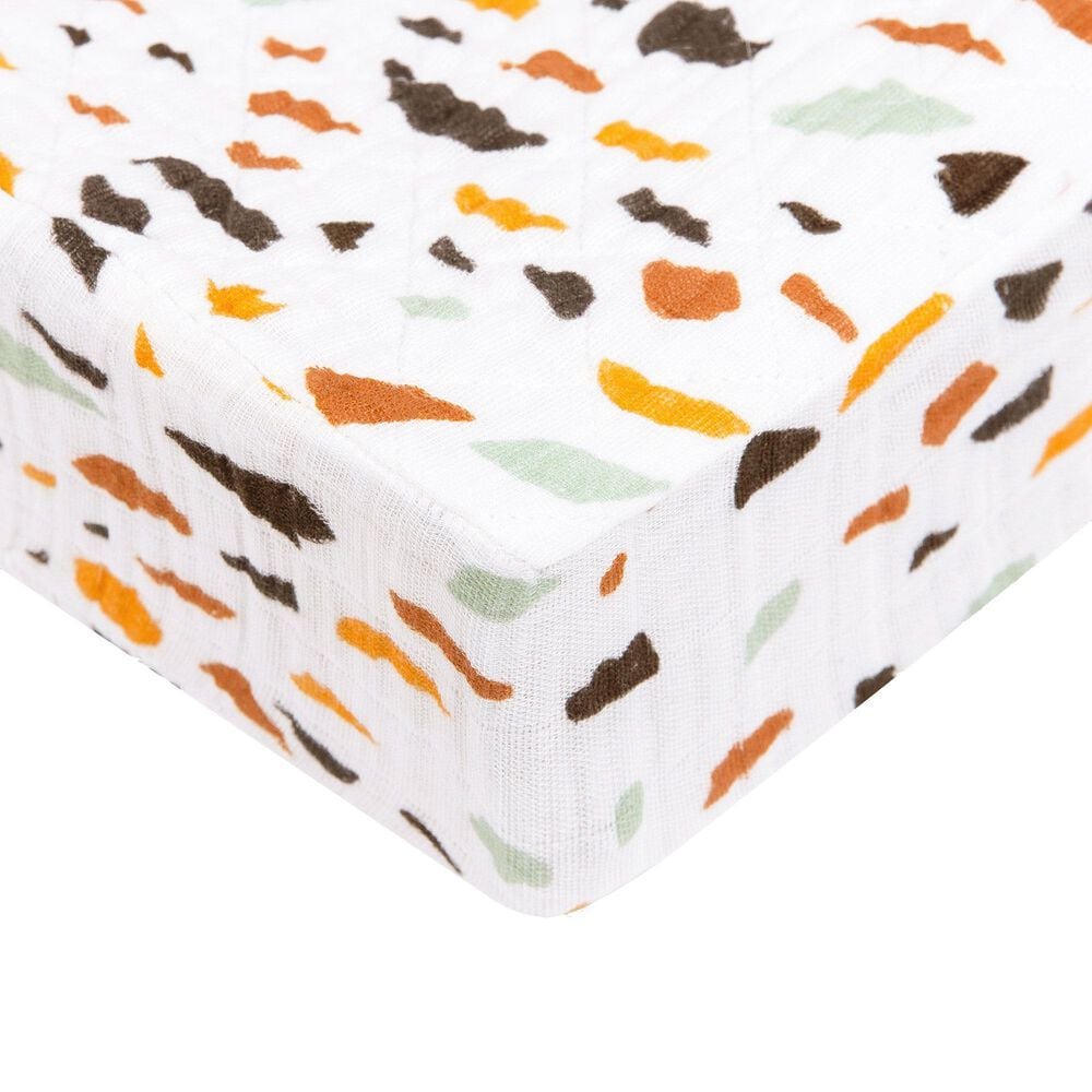 New Haus Terrazzo Changing Pad Cover in White, , large