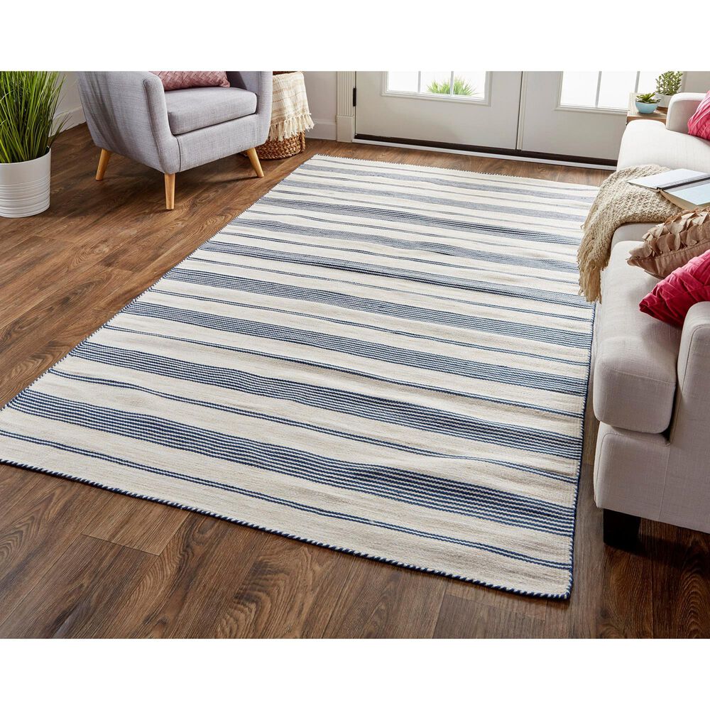 Feizy Rugs Duprine 4&#39; x 6&#39; Navy Area Rug, , large