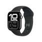 Apple Watch Series 10 GPS 42mm Jet Black Aluminum Case with Black Sport Band - M/L (Pre-Order), , large