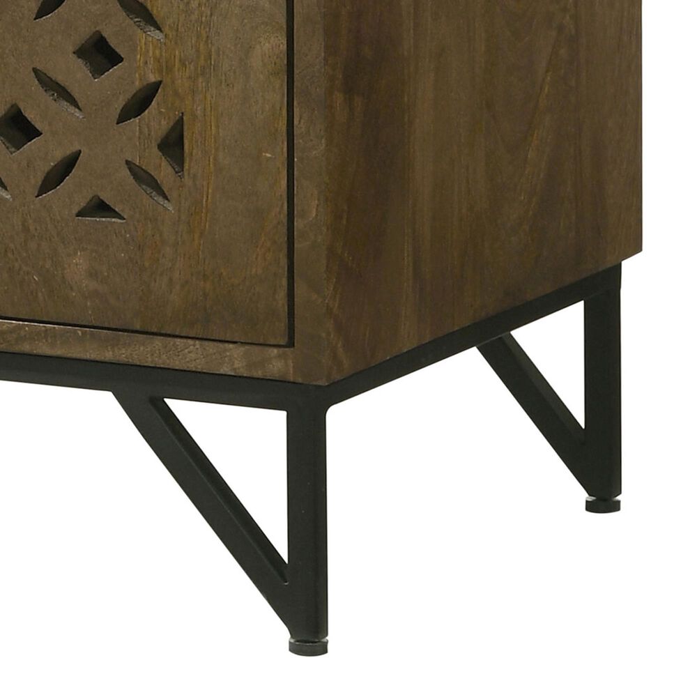 Pacific Landing Zaria 2-Door Accent Cabinet in Brown and Black, , large