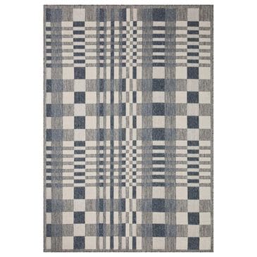 Loloi II Rainier 2"2" x 3"9" Ivory and Denim Indoor/Outdoor Area Performance Rug, , large