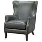 Vintage Furnishings Woodson Accent Leather Chair in Crystal Forest Green, , large