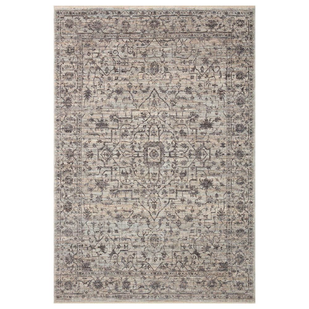 Loloi II Sorrento 5"3" Round Mist and Charcoal Area Rug, , large