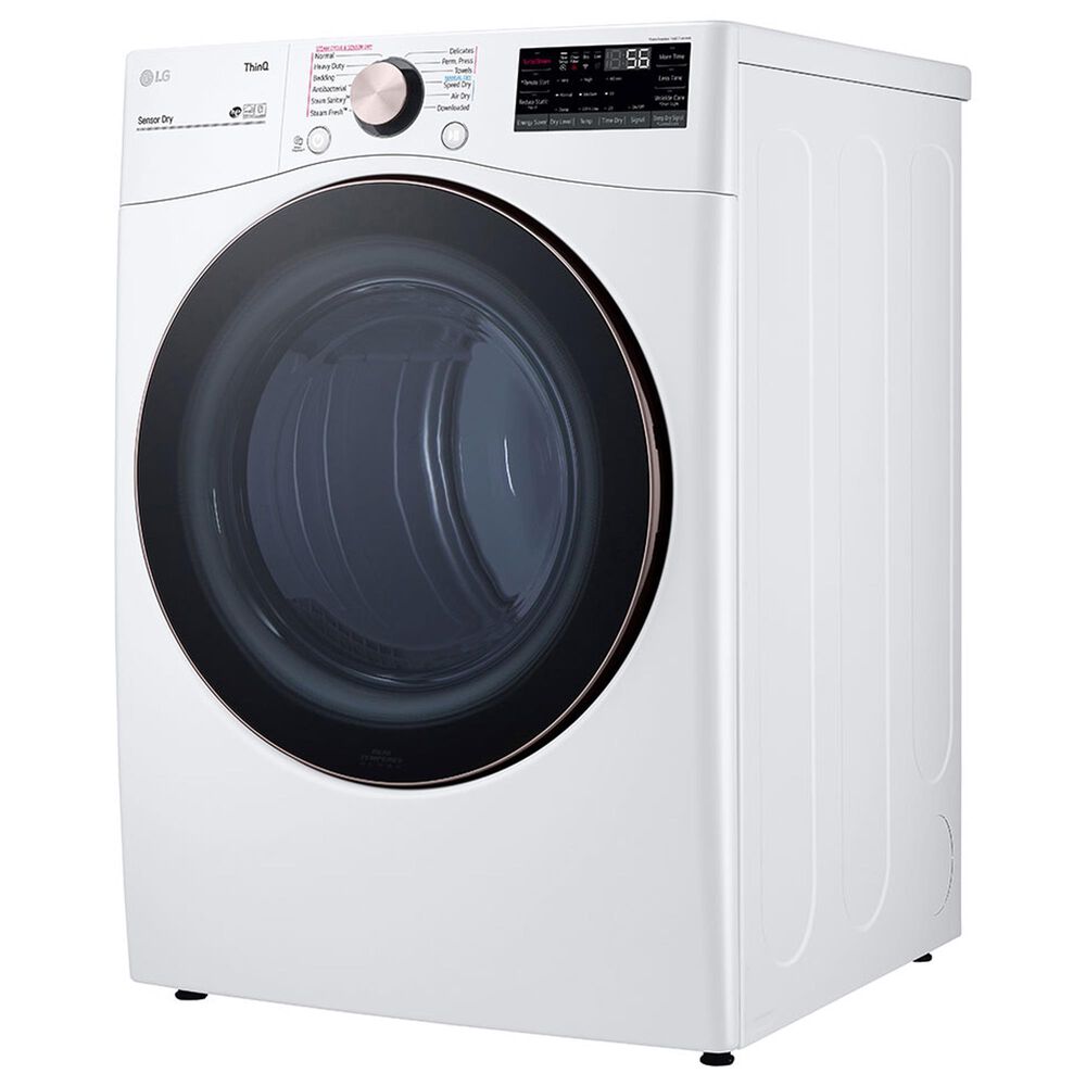 LG 7.4 Cu. Ft. Front Load Electric Dryer with TurboSteam in White, , large