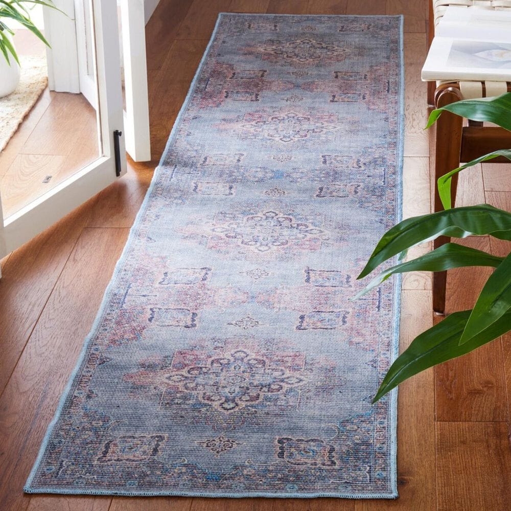 Safavieh Serapi 2&#39; x 9&#39; Ivory and Blue Runner, , large