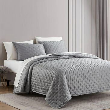 HiEnd Accents Lyocell King Quilt in Gray, , large