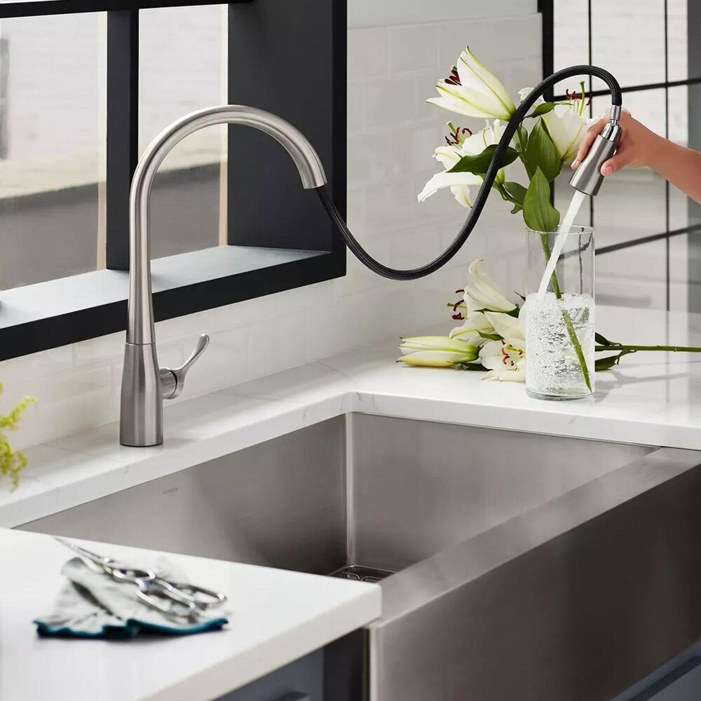 Kohler Simplice Pulldown Kitchen Sink Faucet in Vibrant Stainless, , large