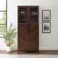 Walker Edison Logan 68" Storage Cabinet in Dark Walnut, , large