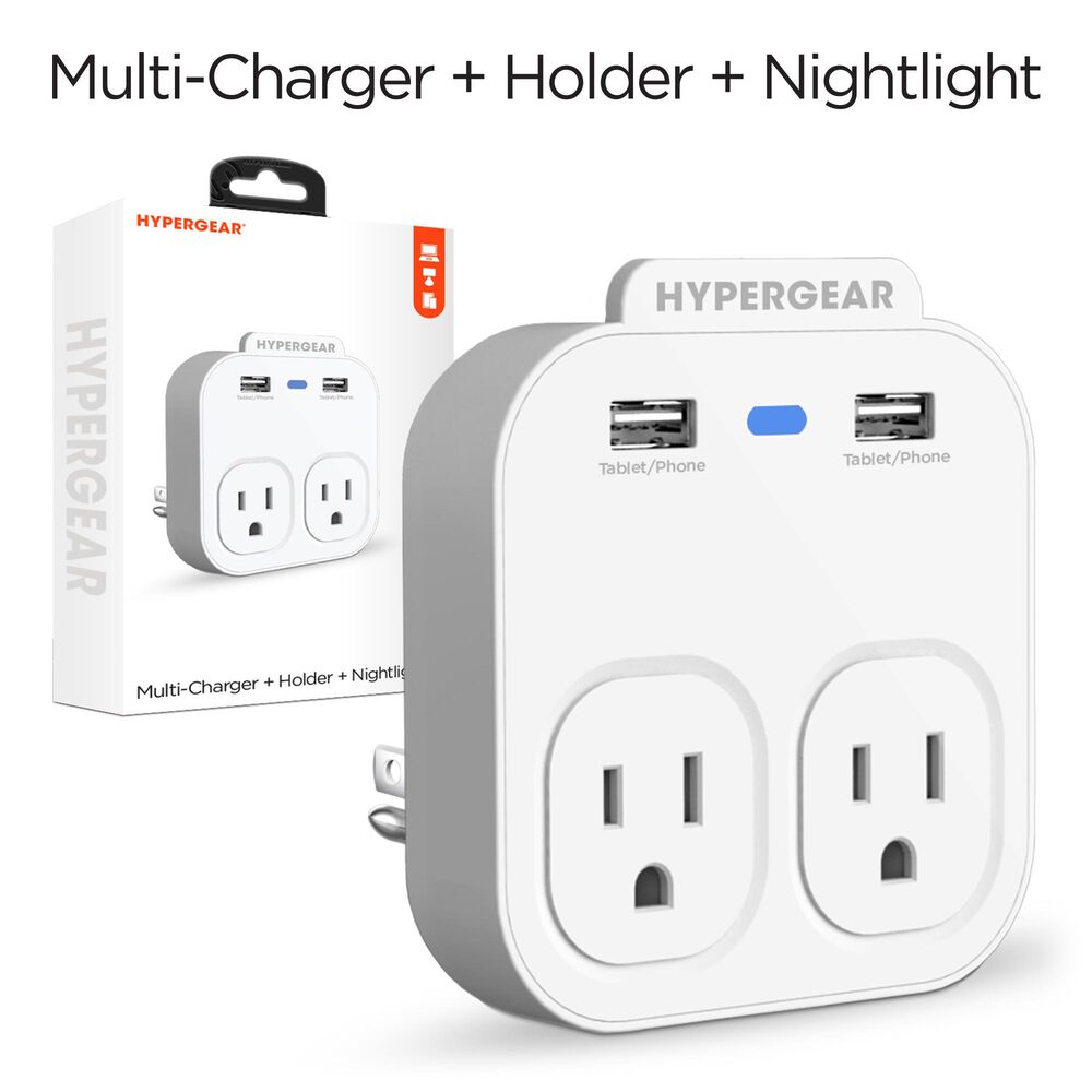 Hypergear Multi Outlet with Dual USB Adapter in White, , large