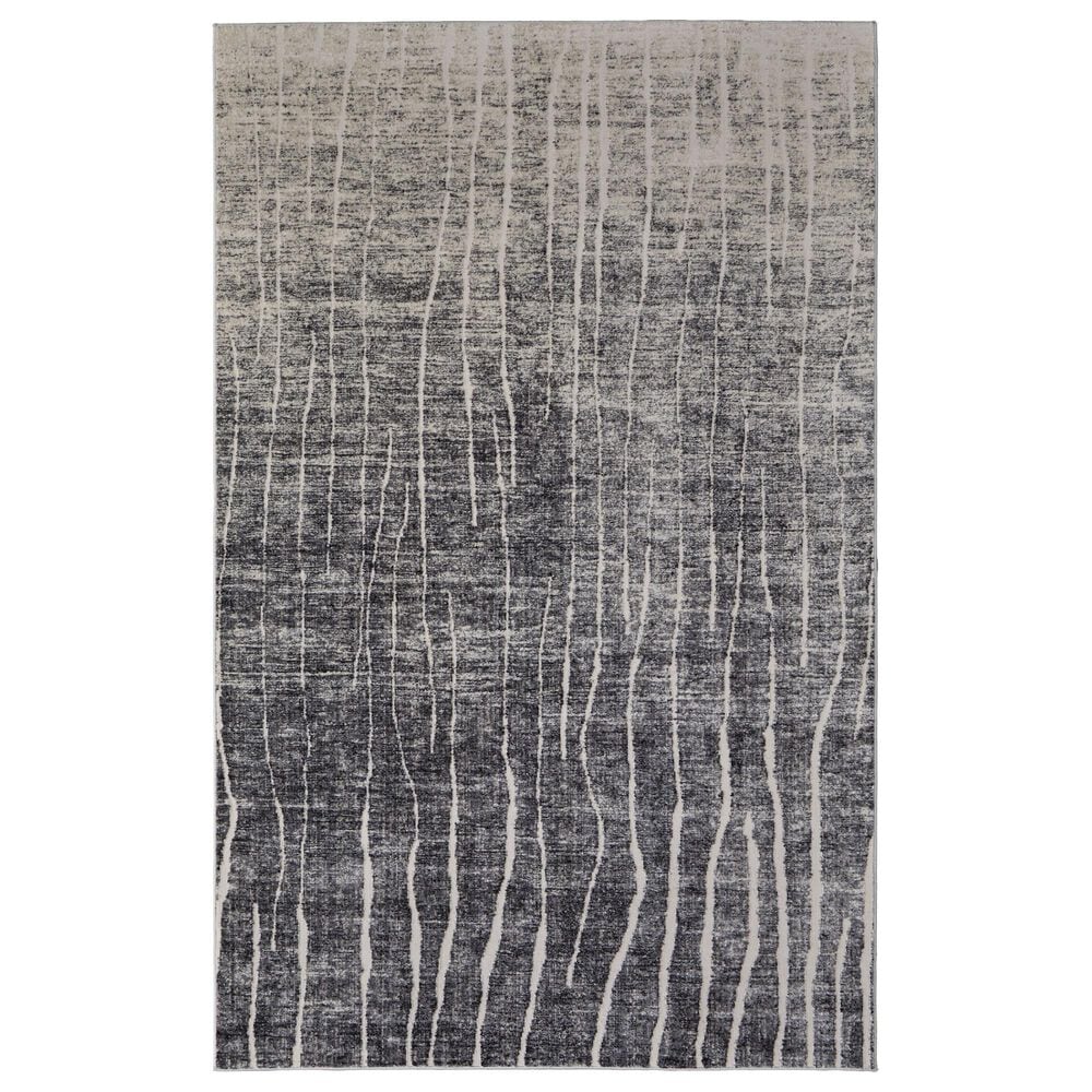 Feizy Rugs Kano 5"3" x 7"6" Black, Gray and Ivory Area Rug, , large