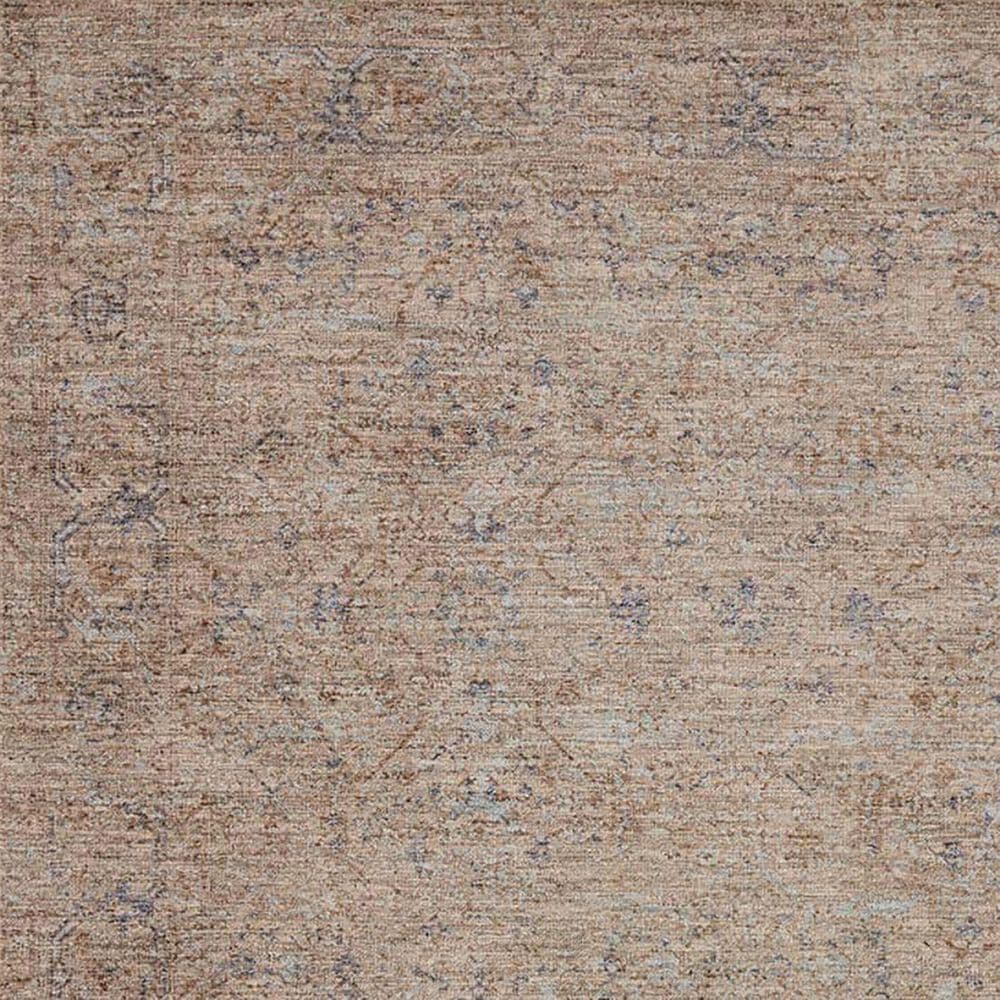 Angela Rose Blake 5&#39;3&quot; Round Taupe and Blue Area Rug, , large