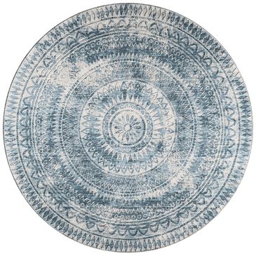 Dalyn Rug Company Sedona Oriental 6" Round Indigo Indoor/Outdoor Area Performance Rug, , large