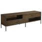 American Drew Cleo 75" Console in Deep Brown and Dusky Silver, , large