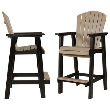 Signature Design by Ashley Fairen Trail Tall Barstool in Black and Driftwood - Set of 2, , large