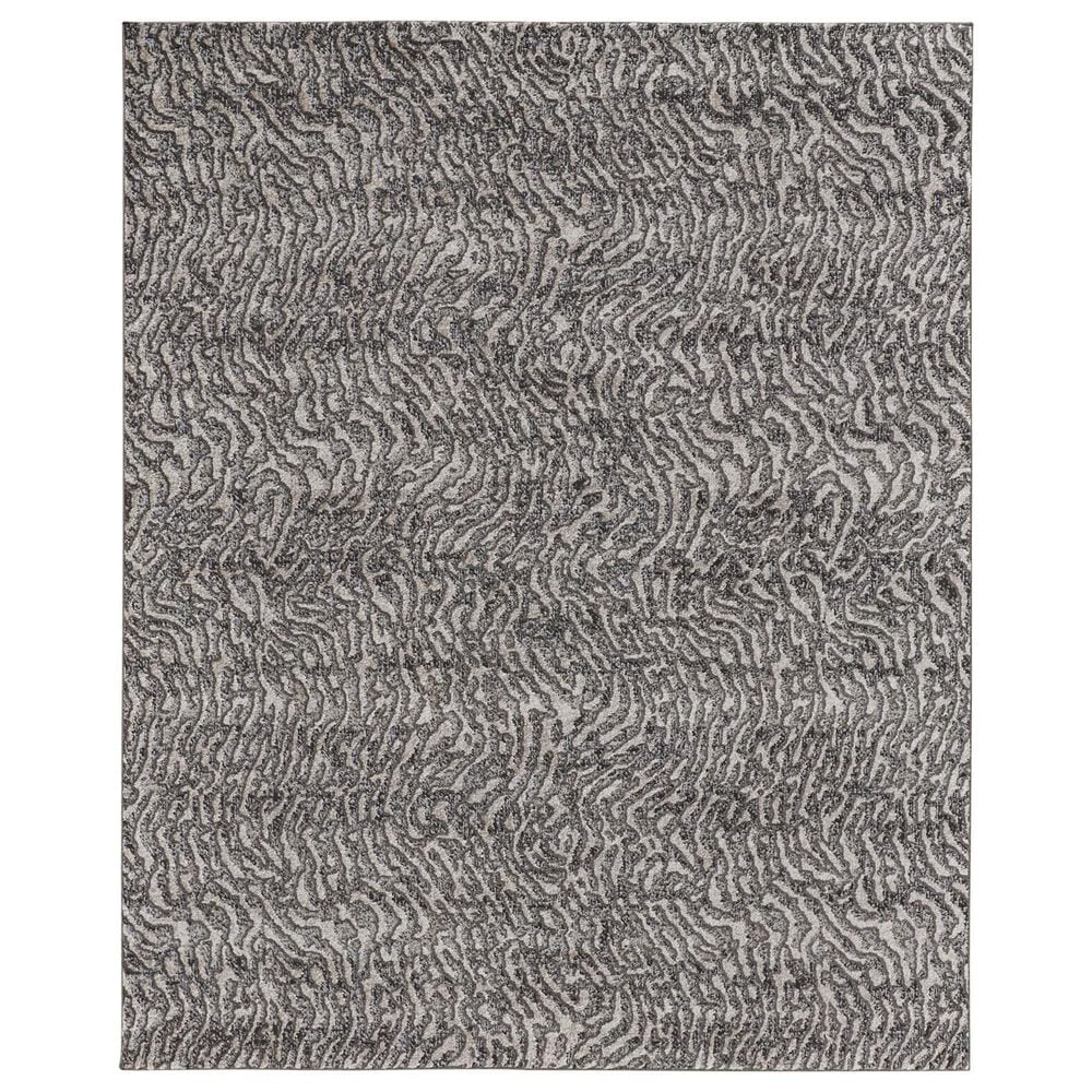 Feizy Rugs Vancouver 4" x 6" Beige and Charcoal Area Rug, , large