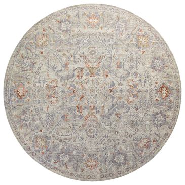 Chris Loves Julia x Loloi Rosemarie 7"9" Round Oatmeal and Lavender Area Rug, , large