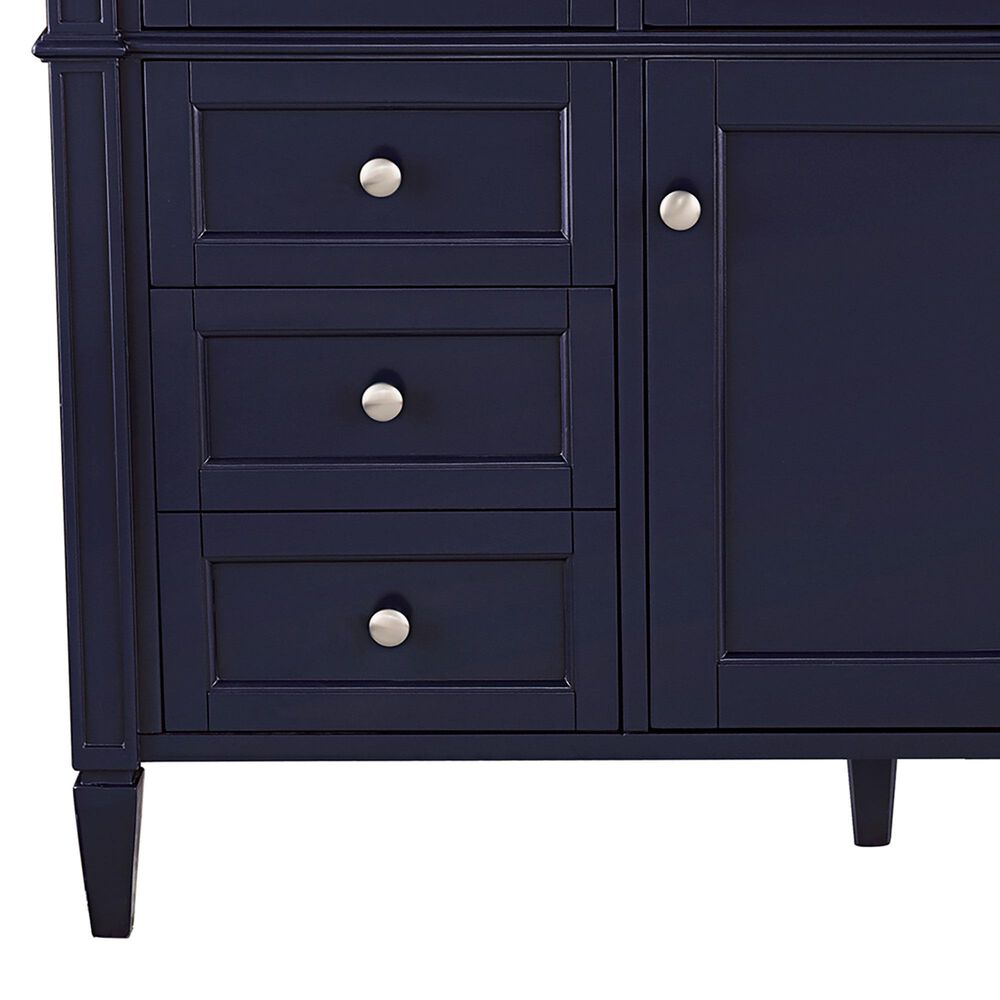 James Martin Brittany 48&quot; Single Bathroom Vanity in Victory Blue with 3 cm Ethereal Noctis Quartz Top and Rectangle Sink, , large