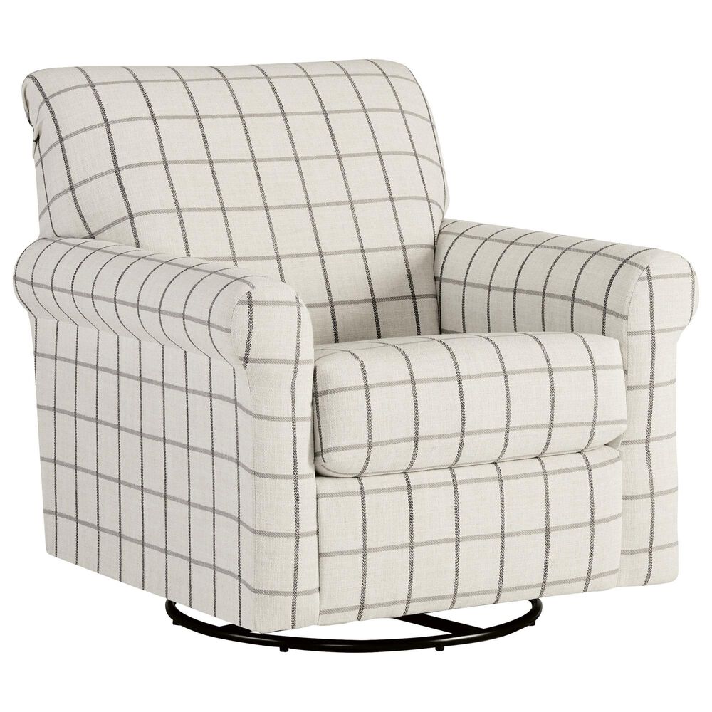 Signature Design by Ashley Davinca Swivel Glider Accent Chair in Charcoal, , large