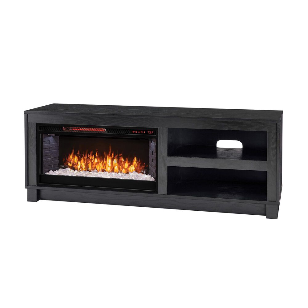 Greentouch USA Bushwick 60&quot; Fireplace and Insert in Black, , large
