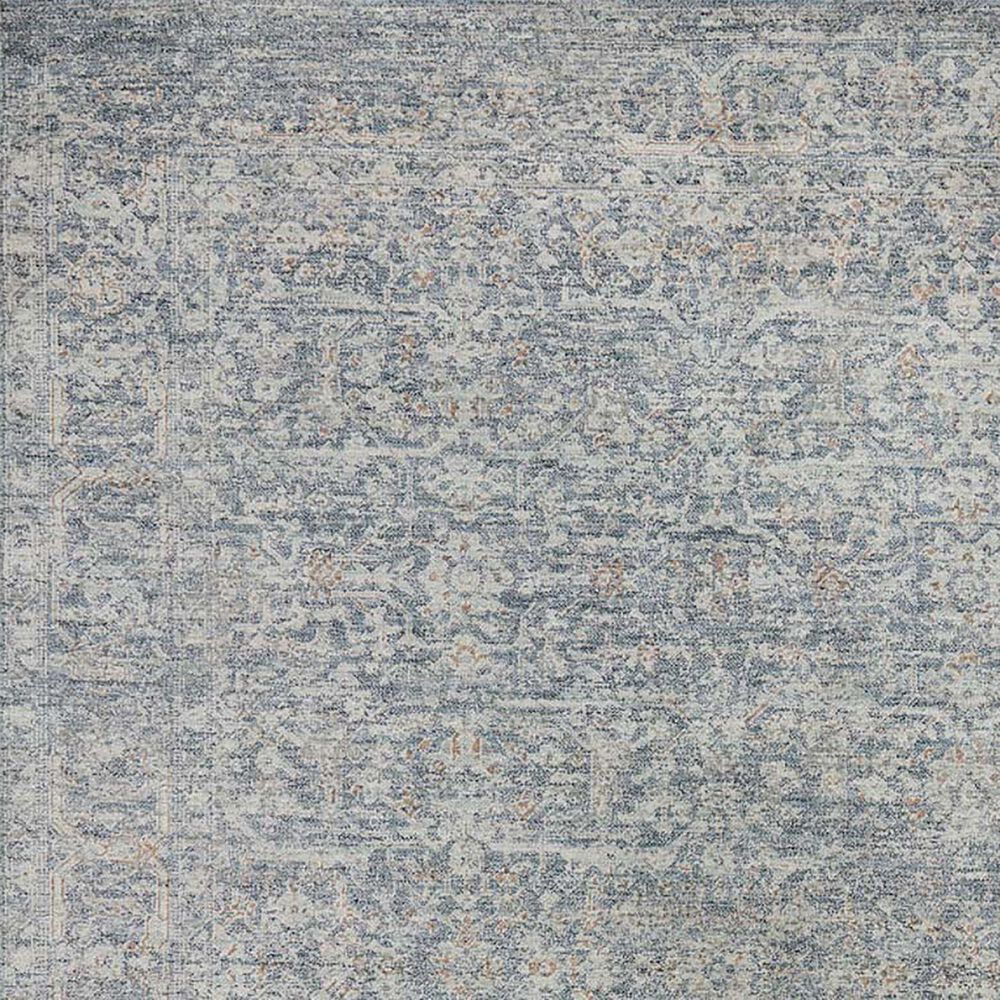 Angela Rose Blake 7&#39;10&quot; Round Denim and Taupe Area Rug, , large