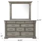 Chapel Hill Madison Ridge 10 Drawer Dresser and Mirror in Bluff Gray, , large