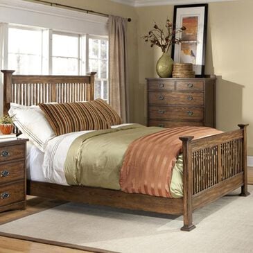 Hawthorne Furniture Queen Slat Panel Bed in Mission, , large