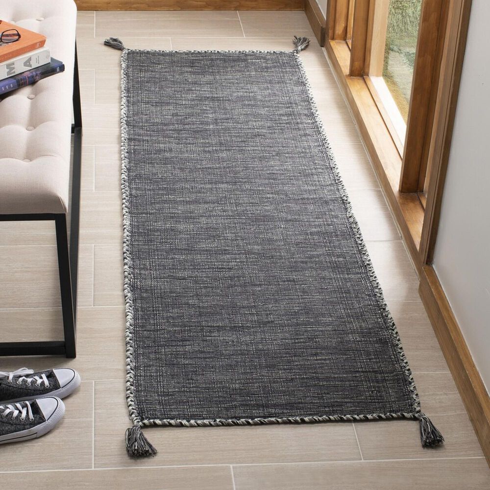 Safavieh Montauk 2&#39;3&quot; x 6&#39; Grey and Black Runner, , large