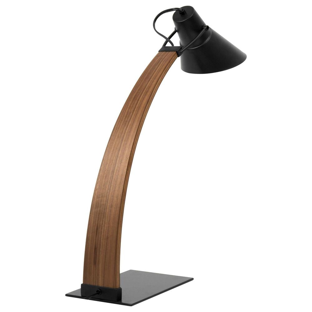 Grandview Gallery Noah Table Lamp in Walnut and Black, , large